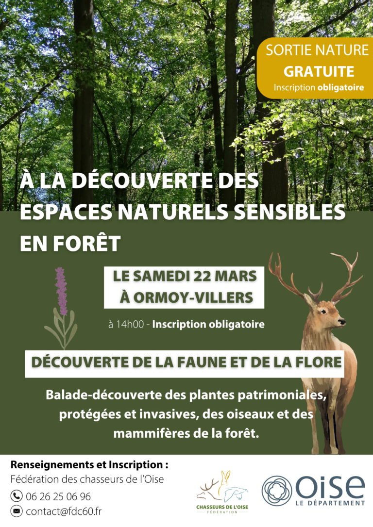 Sortie nature à la découverte de espaces naturels sensibles en forêt - 22 mars à Ormoy-Villers